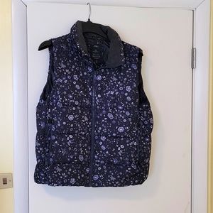 Gap Navy Blue Floral Permaloft Women's  Large Vest